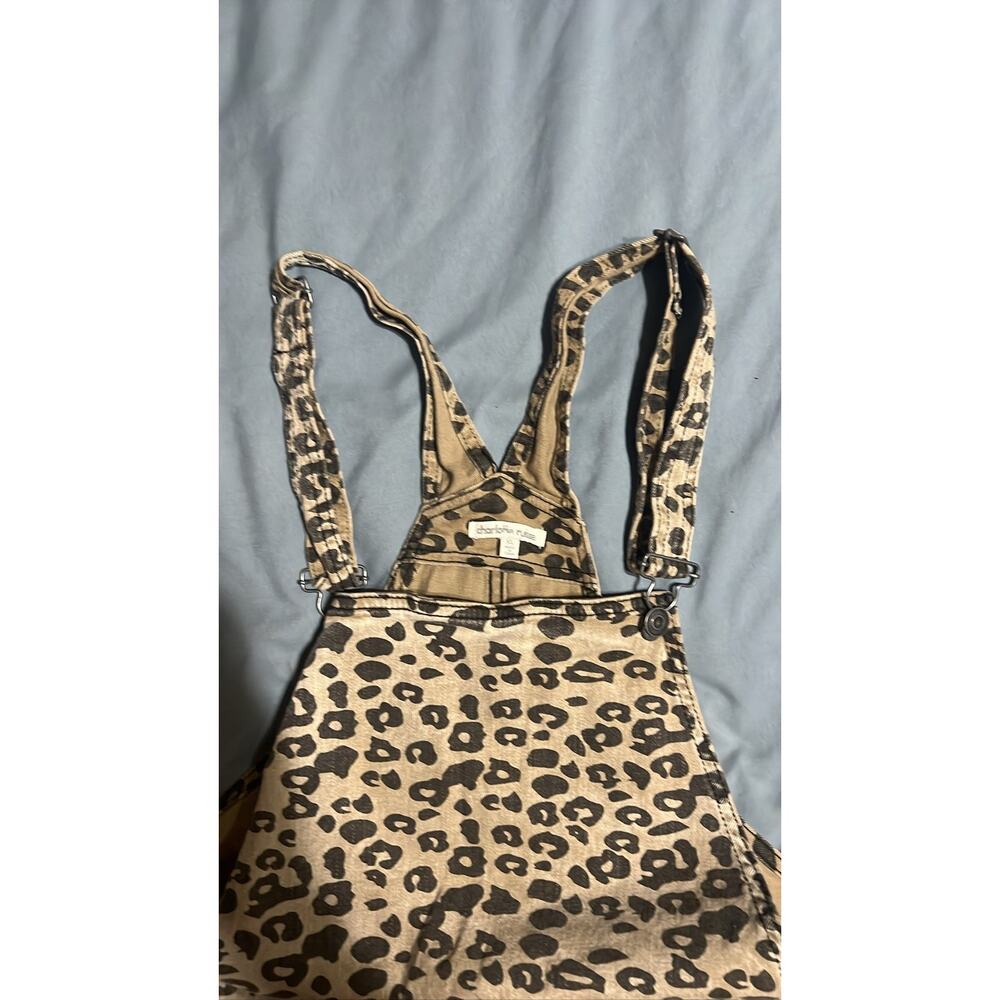Charlotte Russe Women's Leopard Denim Mini Dress XL